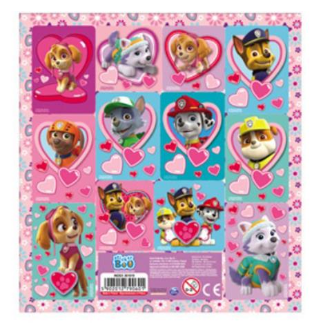 Paw Patrol Pink Hearts Stickers Sheet £0.25